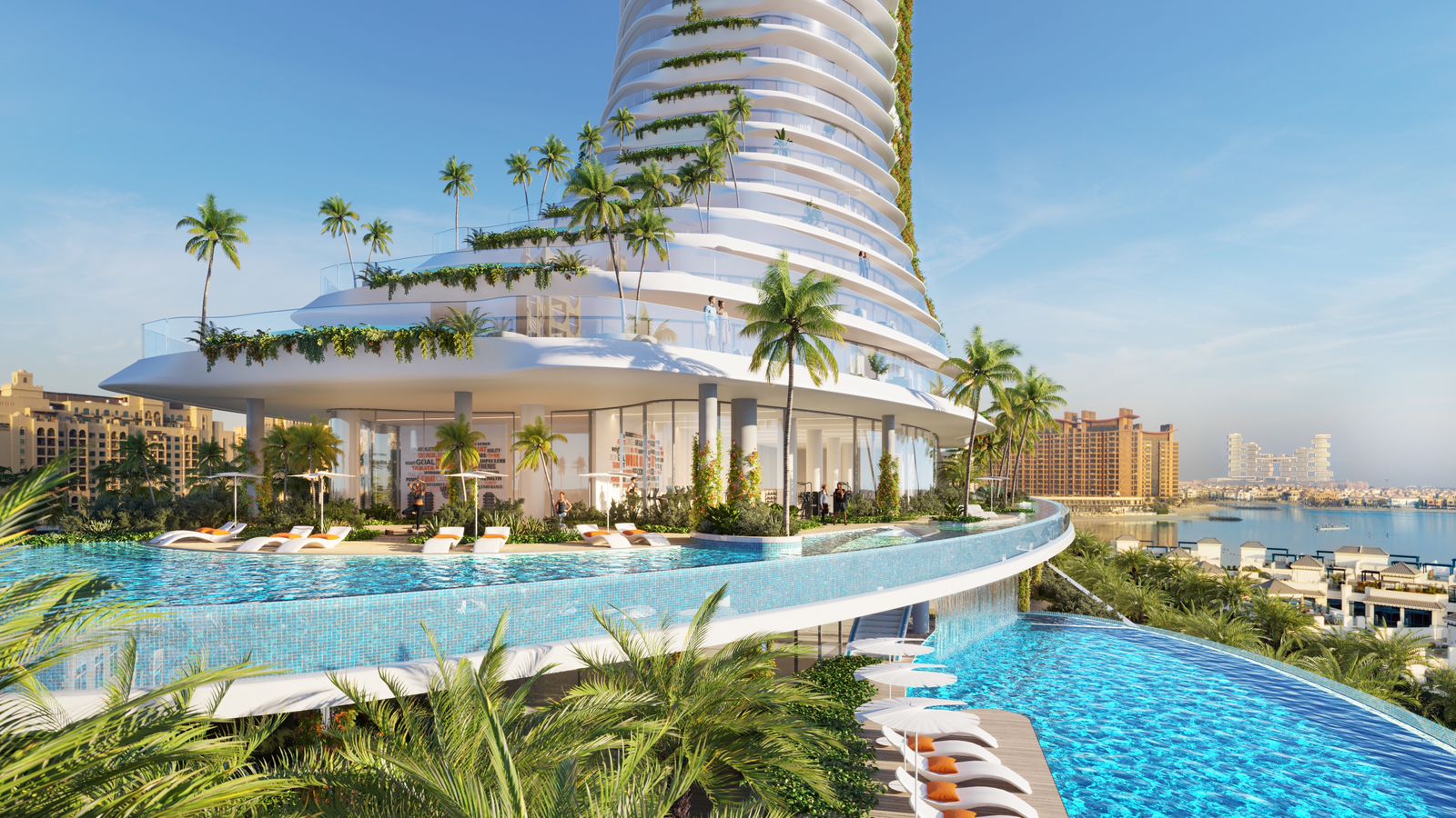 Cascading podium pools