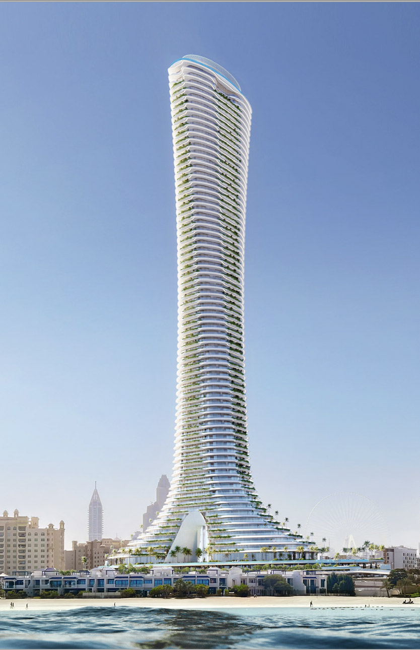 COMO Residences tower from the beachfront